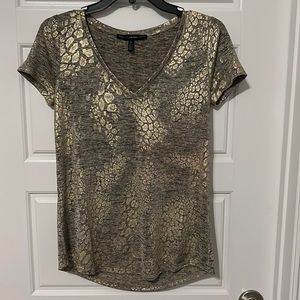 WHBM Metallic Vneck T-shirt